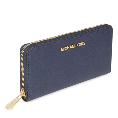 navy blue michael kors wallet.